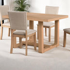 Transitional 5pc Dining Set with Natural Finish.