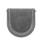 Lia Metal Chenille Armchair in Gray.