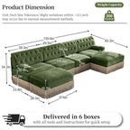 4-Seater Cloud Modular Sectional Sofa with Ottomans.