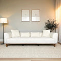 Richardson 103-Inch Cream Velvet 3-Seater Sofa in Scandinavian Style
