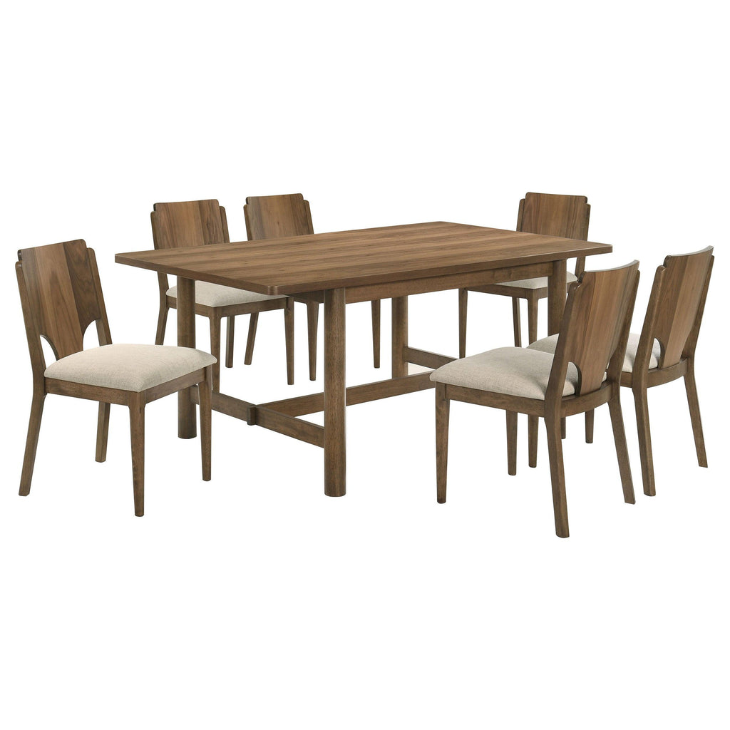 Graham Walnut Dining Table Set for Six.