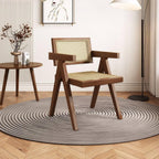 Mid Century Dining Chair - Rattan Accent Armchairs.