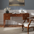 Dauphin Gold Accent 5-Drawer Wood Executive Desk.