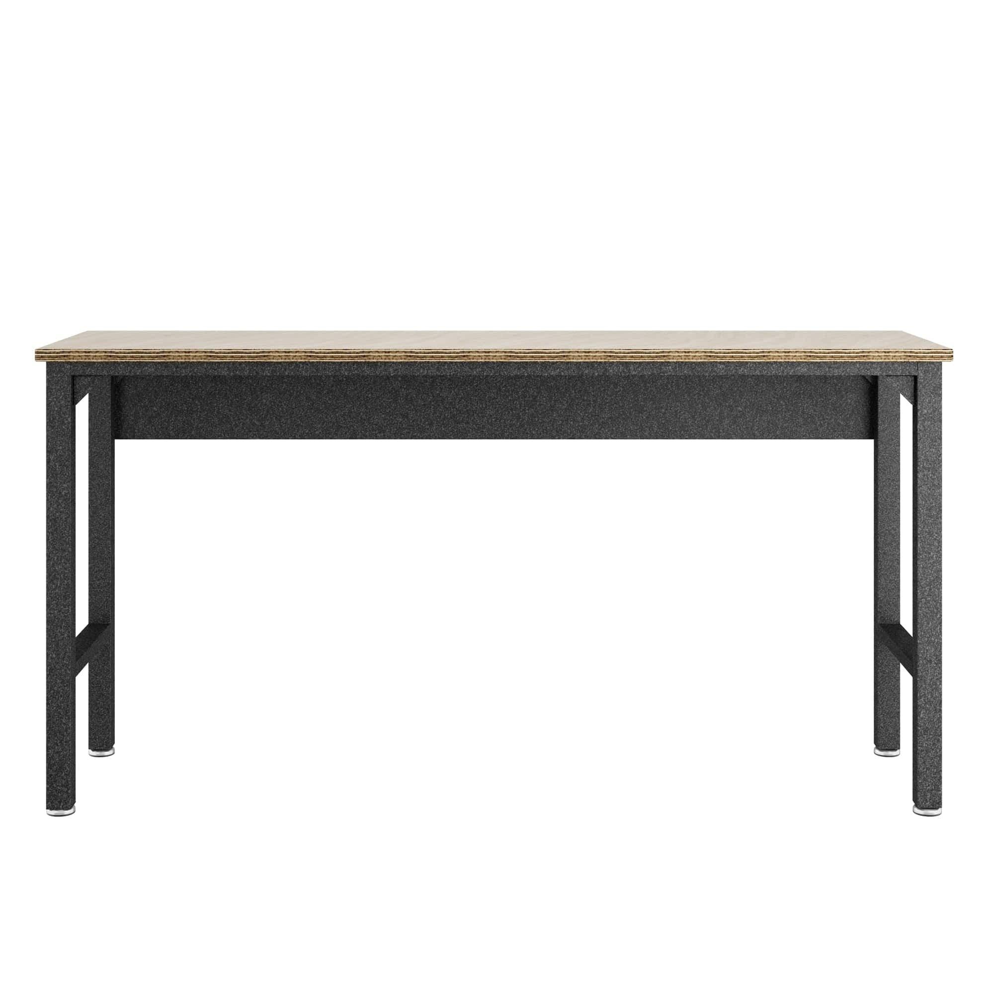 Dark Gray Metal Garage Table | Durable Workspace Solution.