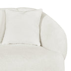 Curved Contemporary 3-Seater Sofa in Beige for Stylish Living.