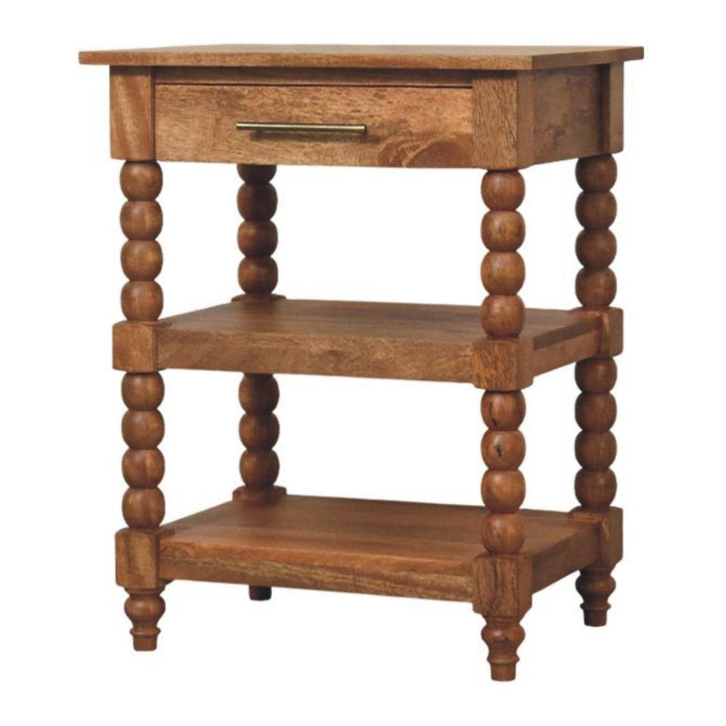 Barley Twist Side Table Crafted from Solid Mango Wood.
