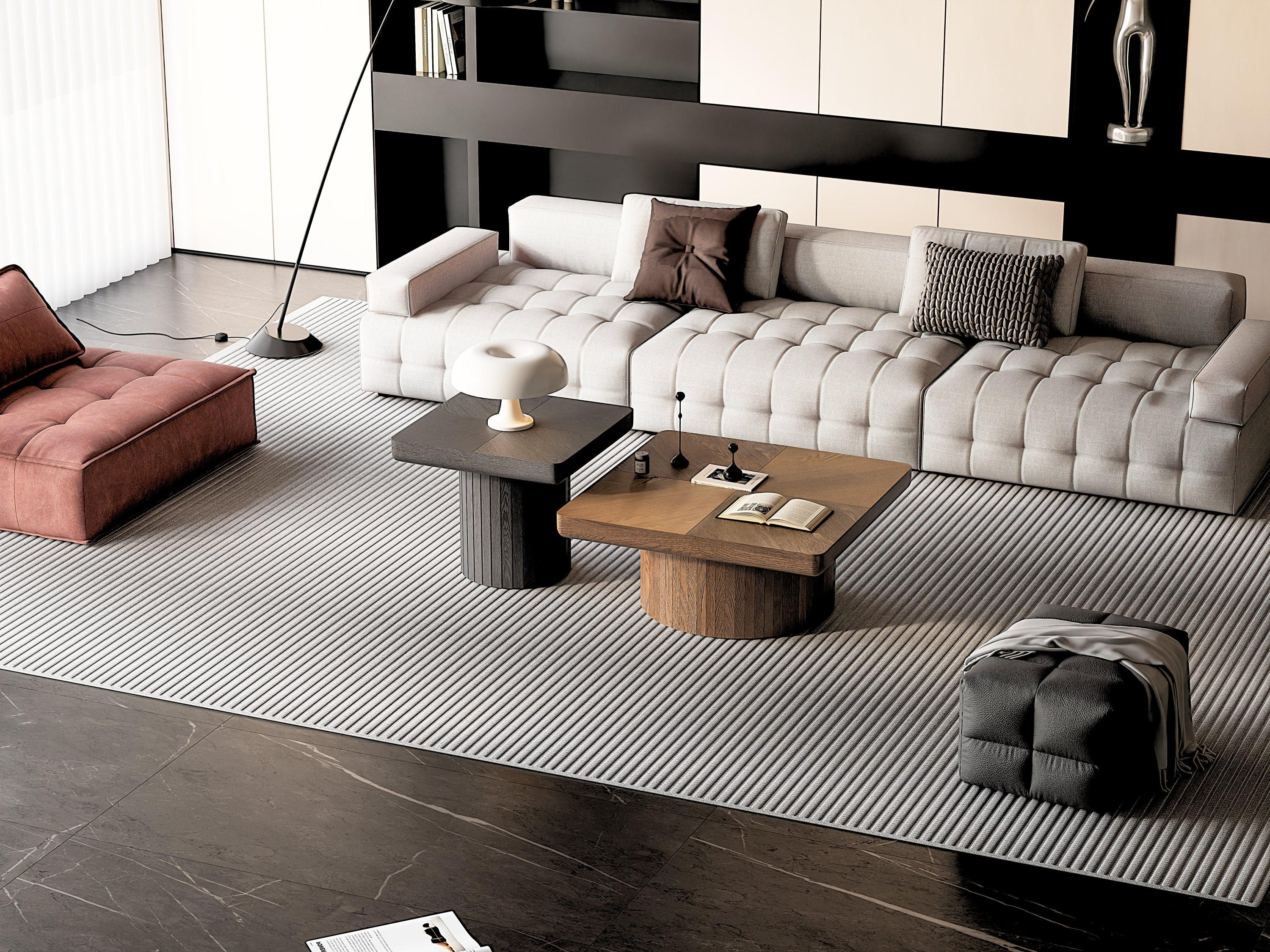 Wood Nesting Coffee Table Set for Versatile Living Room Use.