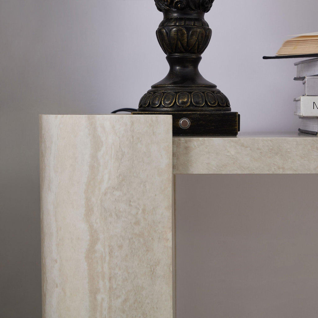 Faux Mars Marble Entryway Table for Living Room.