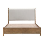 Queen Platform Bed with Removable Upholstery Cushion.