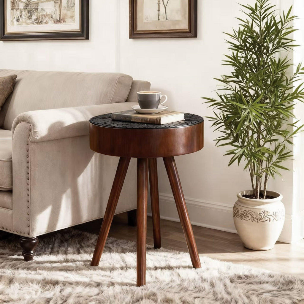 15.7-inch Round Side Table for Compact Spaces.