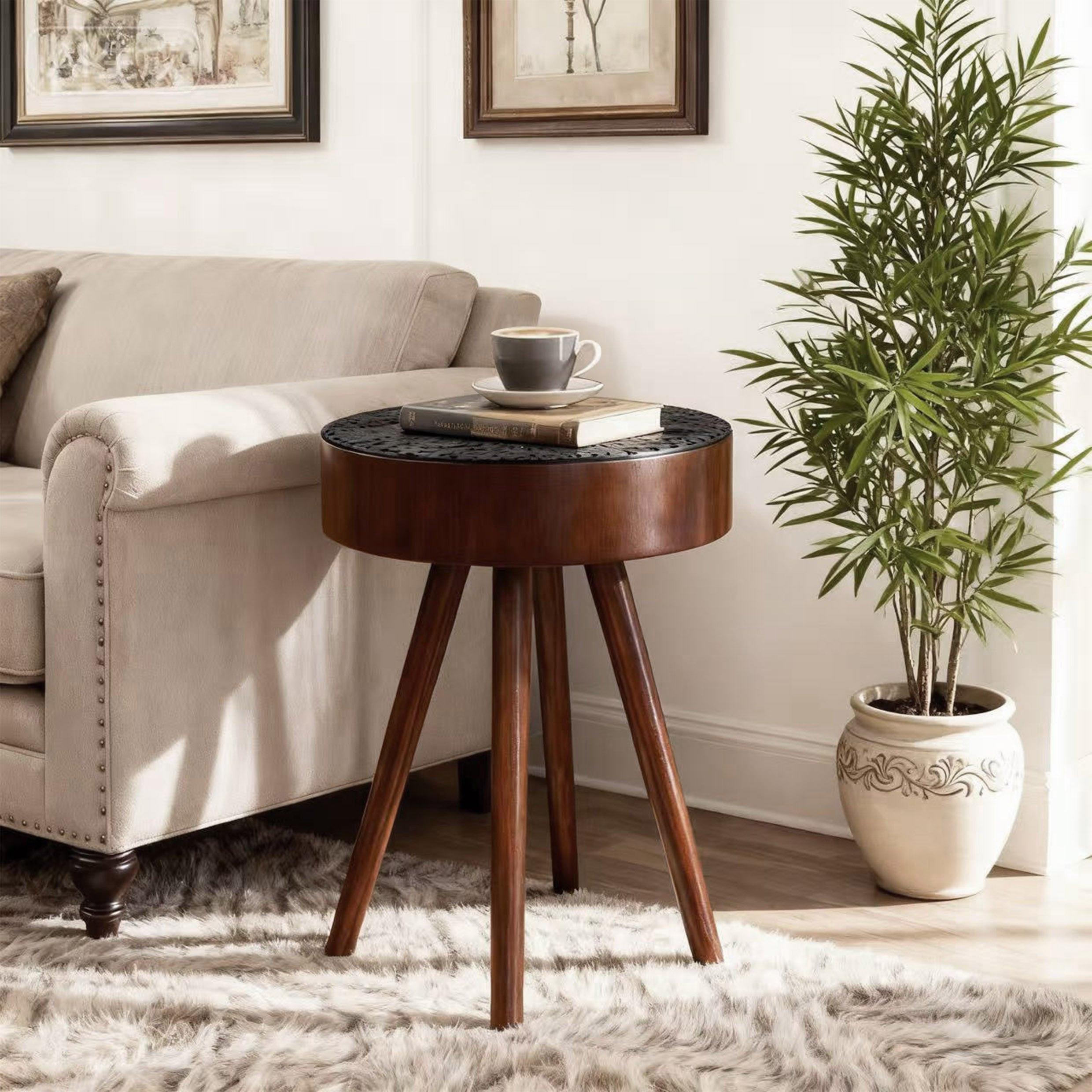 15.7-inch Round Side Table for Compact Spaces.
