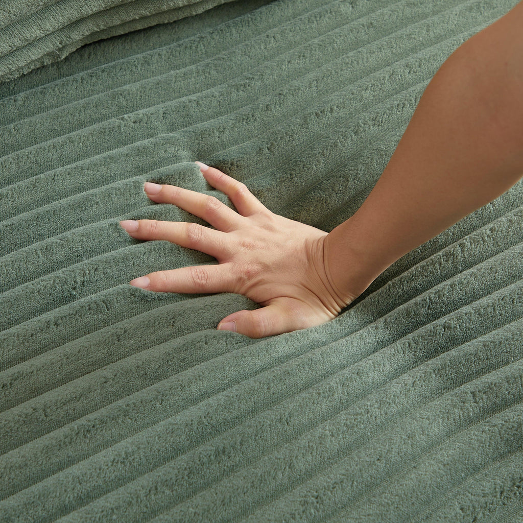 114-Inch Modular Corduroy Sofa with Adjustable Configuration.