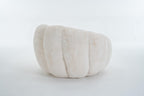 Beige Bean Bag Chair - Floral-Shaped Soft Sofa for Living Room.