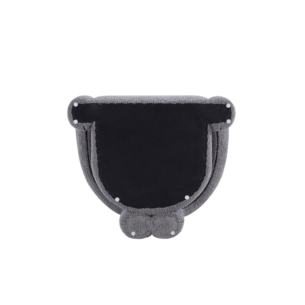 Darian Boucle Lounge Chair in Gray.