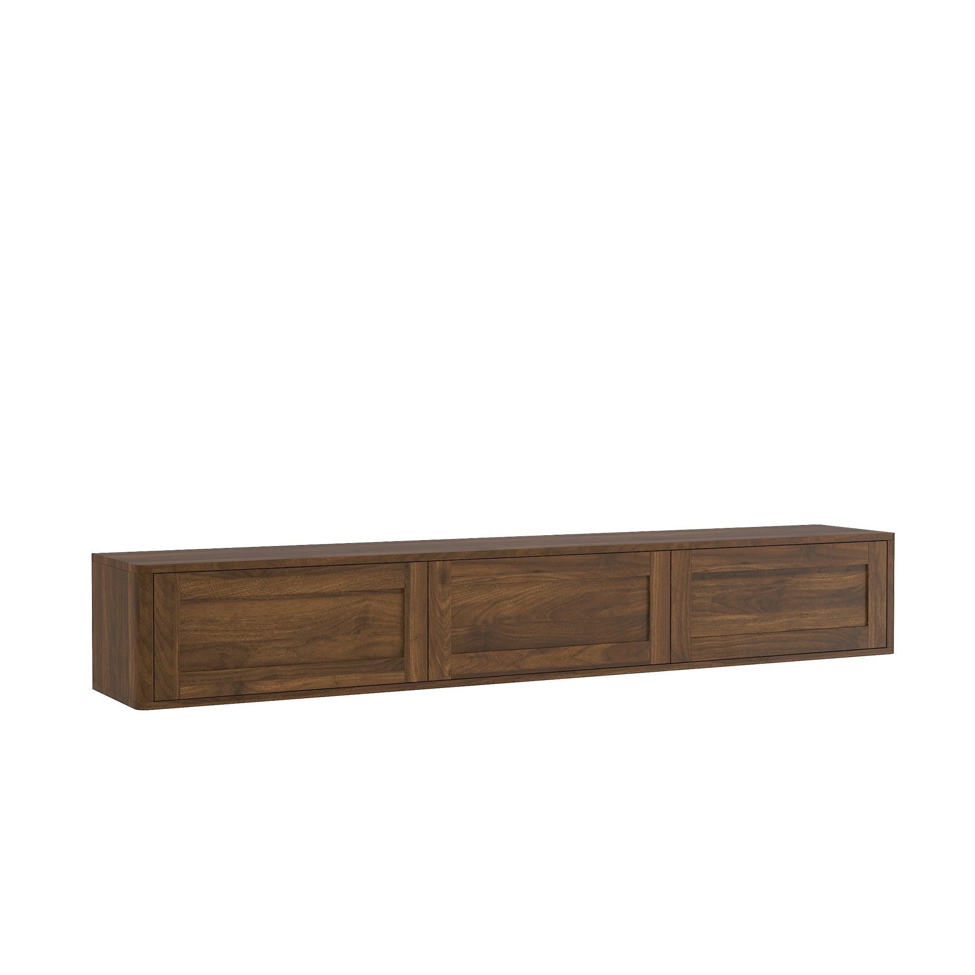 Floating TV Stand with LED Lights for Living Room.