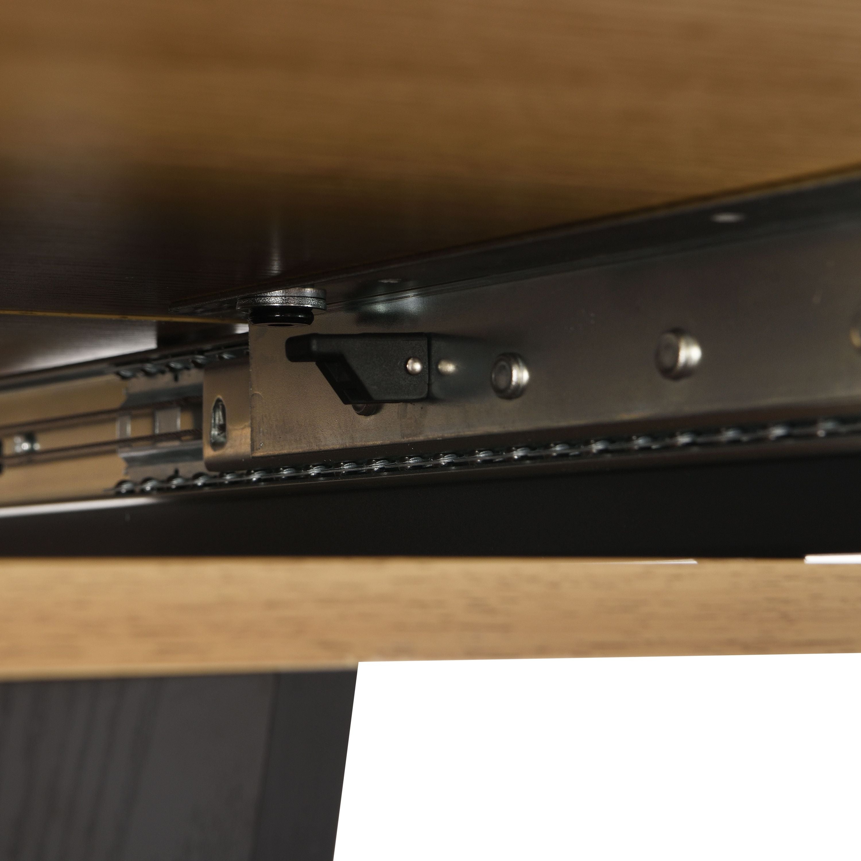 61.81 (46.46) inch Extendable Dining Table, Modern Geometric Rectangular Table with Sturdy Metal Frame and MDF base, Adjustable Wooden Tabletop for Home Kitchen, Dining Room, and Office Spaces - Groovy Boardz