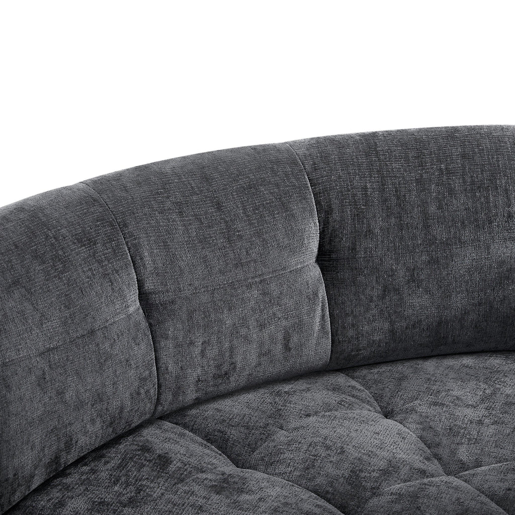 Curved L-Shaped Sectional Sofa for Modern Living Spaces.