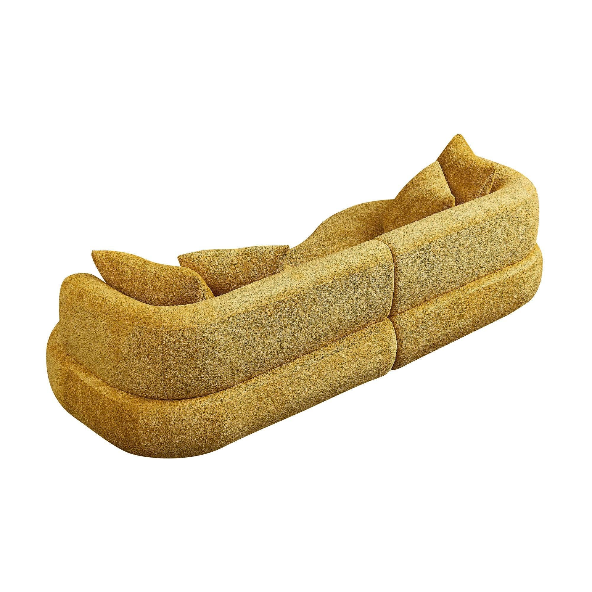 Curved Mid Century Modern Sofa for Comfortable Living.
