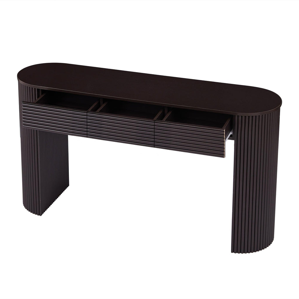 Retro Console Table with Storage for Living Room & Entryway.