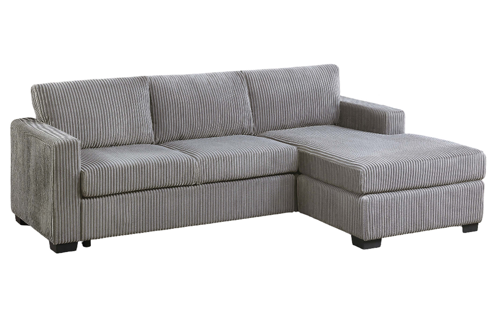 Light Gray L-Shaped Sectional Sofa for Modern Living.
