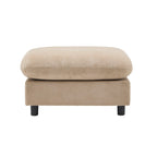 99 in. 4-Piece Modular Velvet Sectional Sofa with Ottoman.