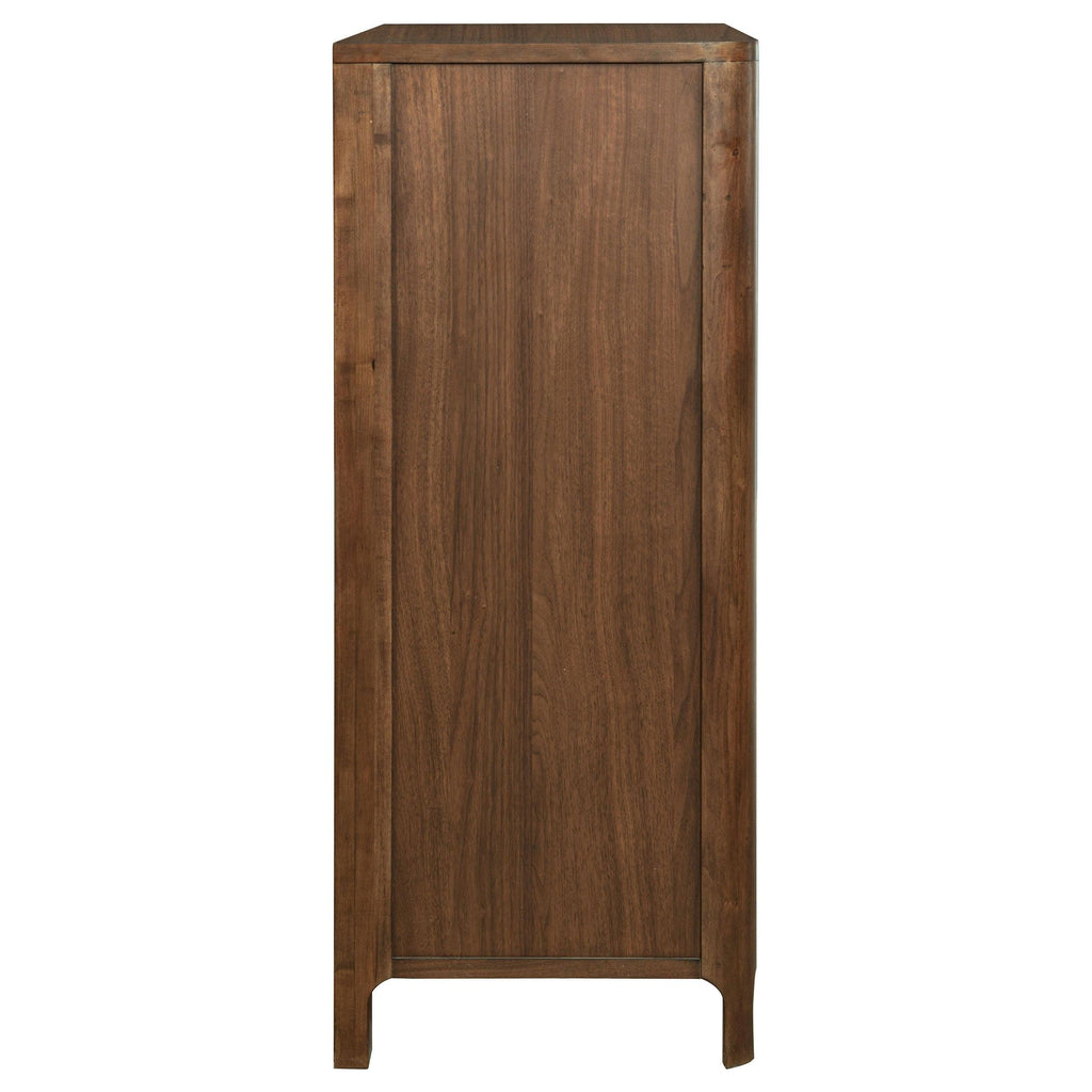 Verona Walnut 5-drawer Chest with Cedar Lined Drawers.