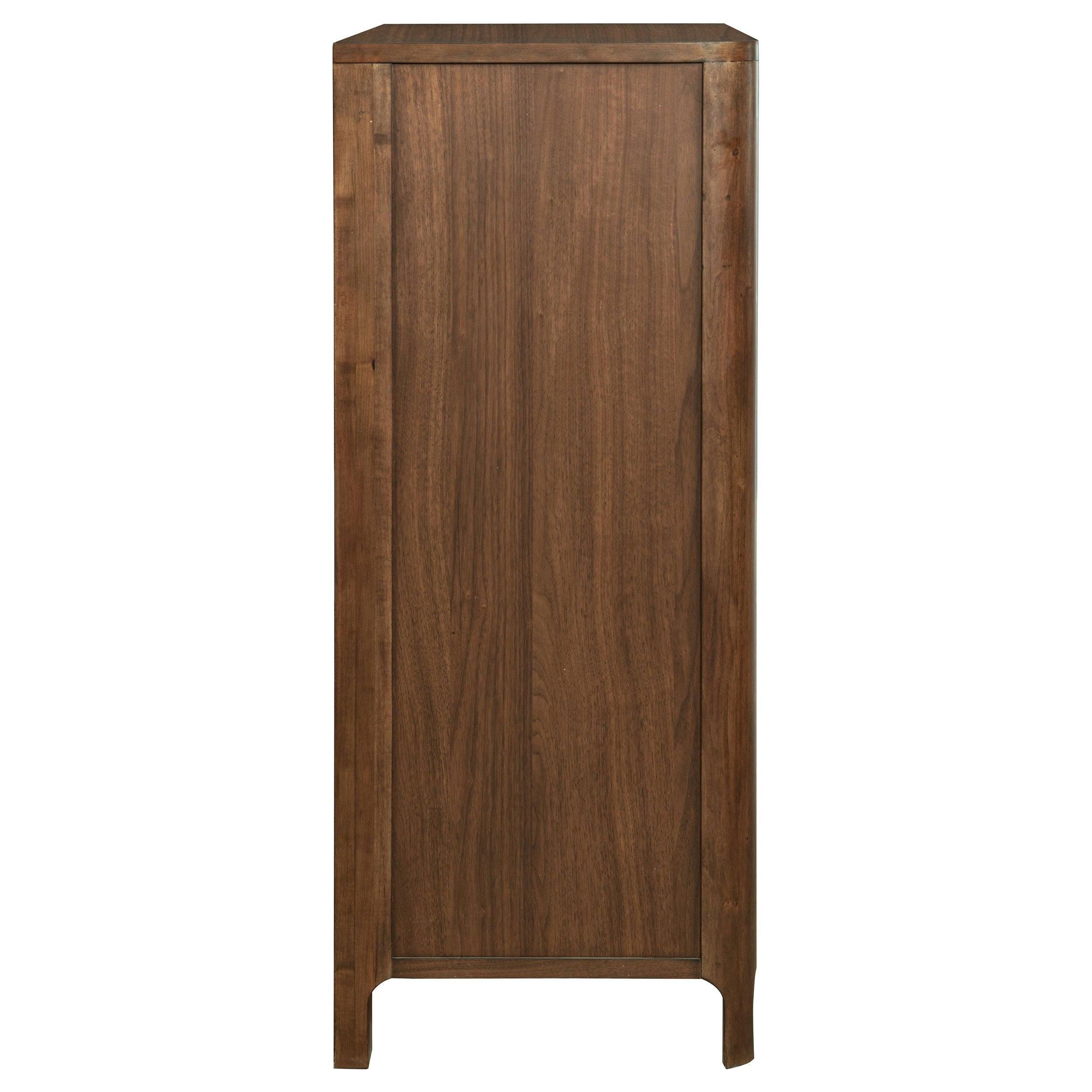 Verona Walnut 5-drawer Chest with Cedar Lined Drawers.