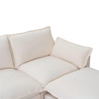 Modern Modular Sectional Sofa with Ottoman - 4-Seater.