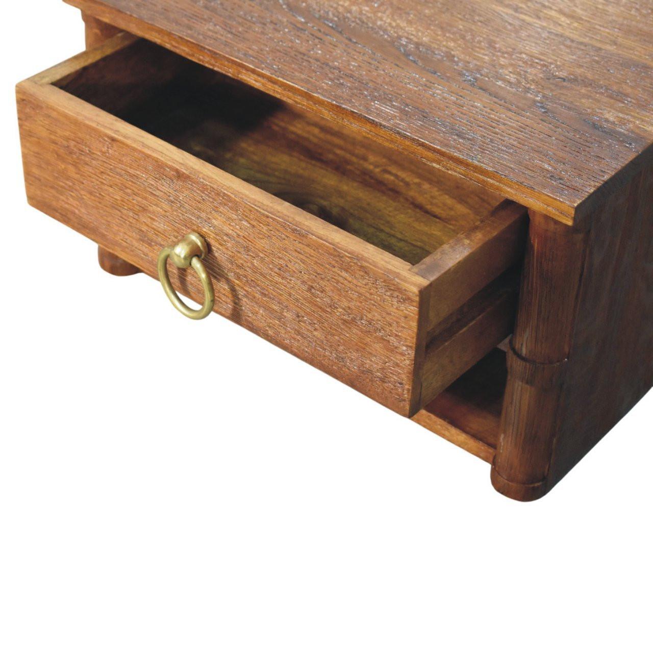 Artisan Furniture Solid Wood Wall Nightstand.
