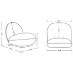 Edina Boucle Lounge Chair in White