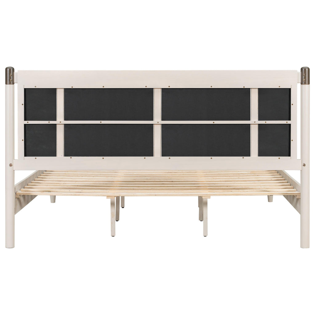 Solid Wood King Bed with Heavy Duty Support.