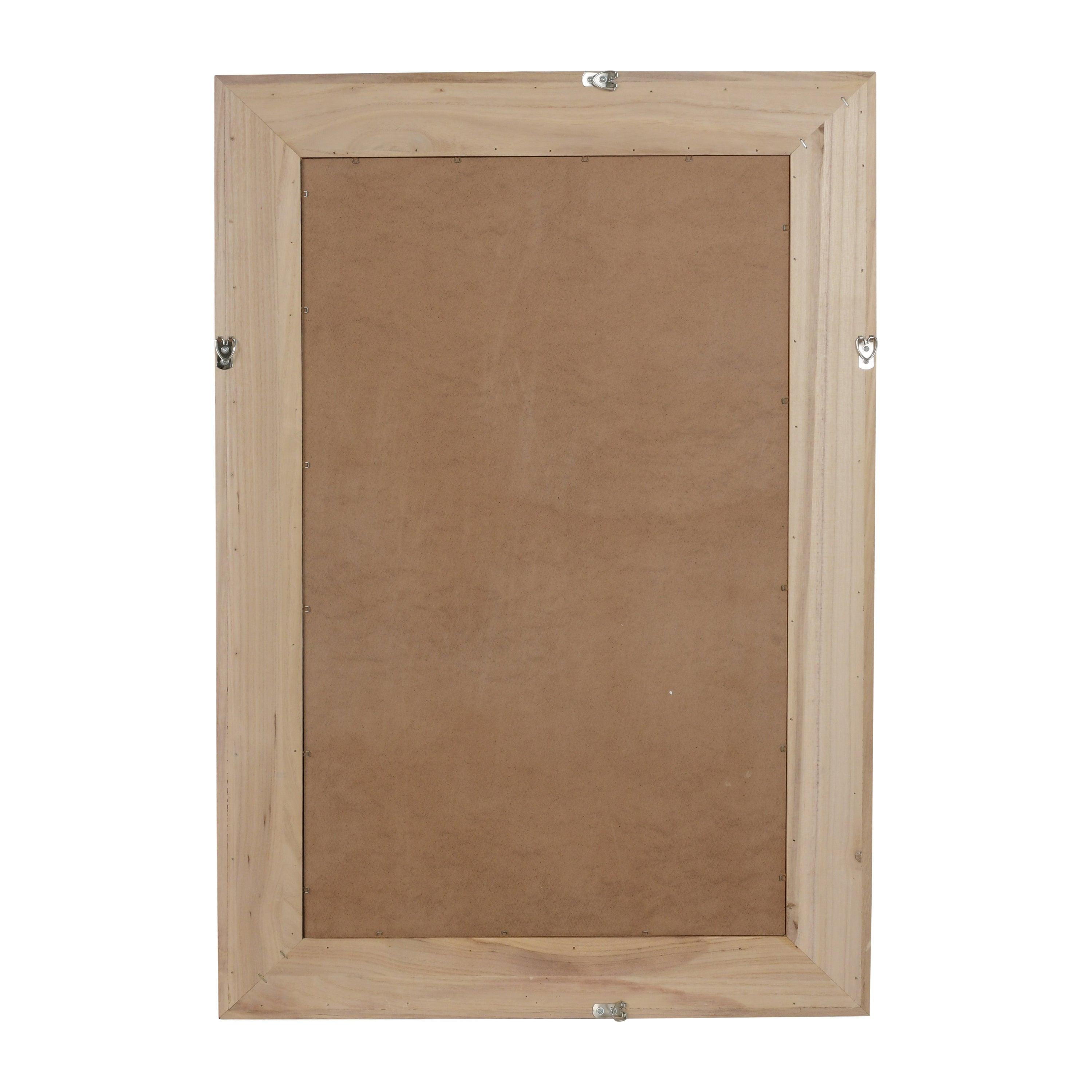 Rattan Solid Wood Frame Mirror for Home Decor.