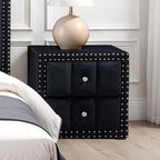 Luxury Queen Size Bed And 2 Nightstands Furniture Set.