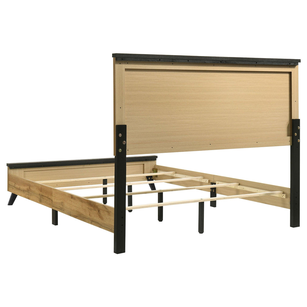 Georgina Natural Pine Mid-Century Queen Bedroom Set.