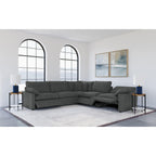 Hollander Dark Grey Modular Power Reclining Sectional.