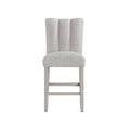 Magaly Beige Solid Wood Modern Bar Stools - Set of 2