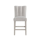 Magaly Beige Solid Wood Modern Bar Stools - Set of 2