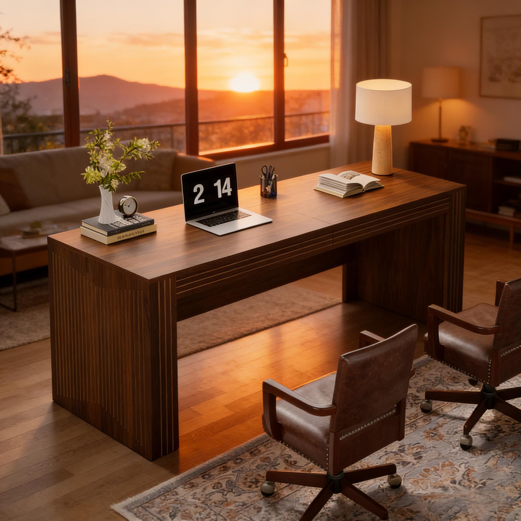 Minimalist Executive Desk - Stylish Computer Writing Desk.