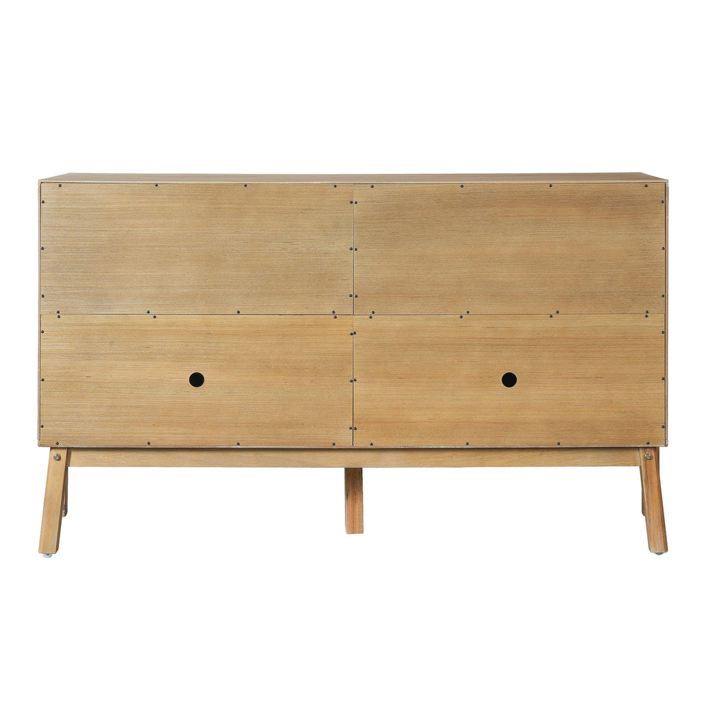 Vintage Sideboard Cabinet with 4-Door Storage.