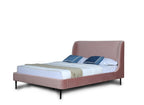 Mid-Century Full Bed in Blush and Black.