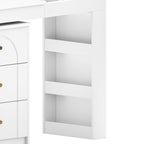 Vanity Desk with Mirror and Lights - Flip-Top Makeup Table.