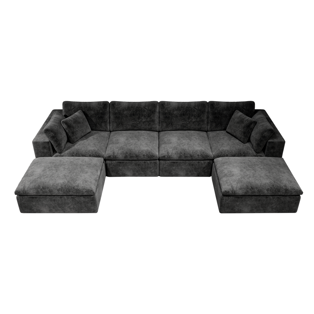 Modular Sectional Sofa Grey - Comfy & Stylish Couch.