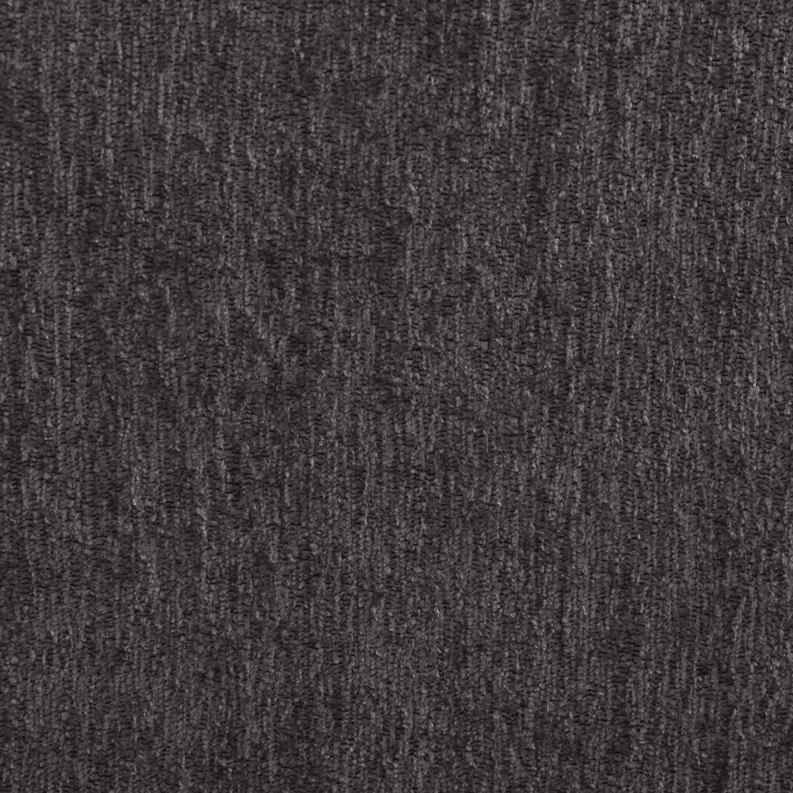 Close-up texture of gray chenille fabric used in the sectional sofa, showing soft, durable weave ideal for modern interiors.
