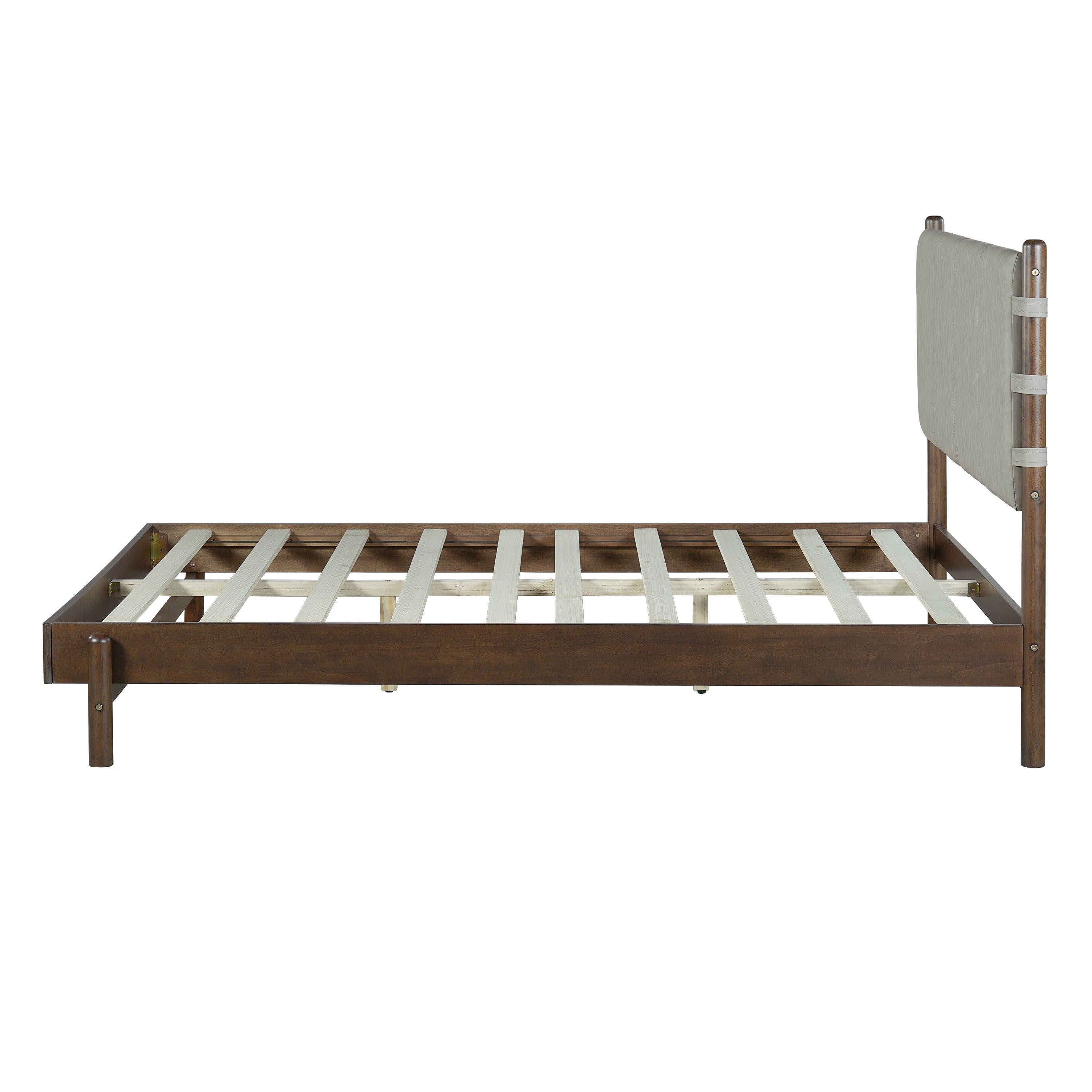 Queen Rubber Wood Bed Frame with Headboard.