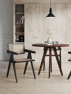 Hamlet Wood Armchair in Black and Natural.