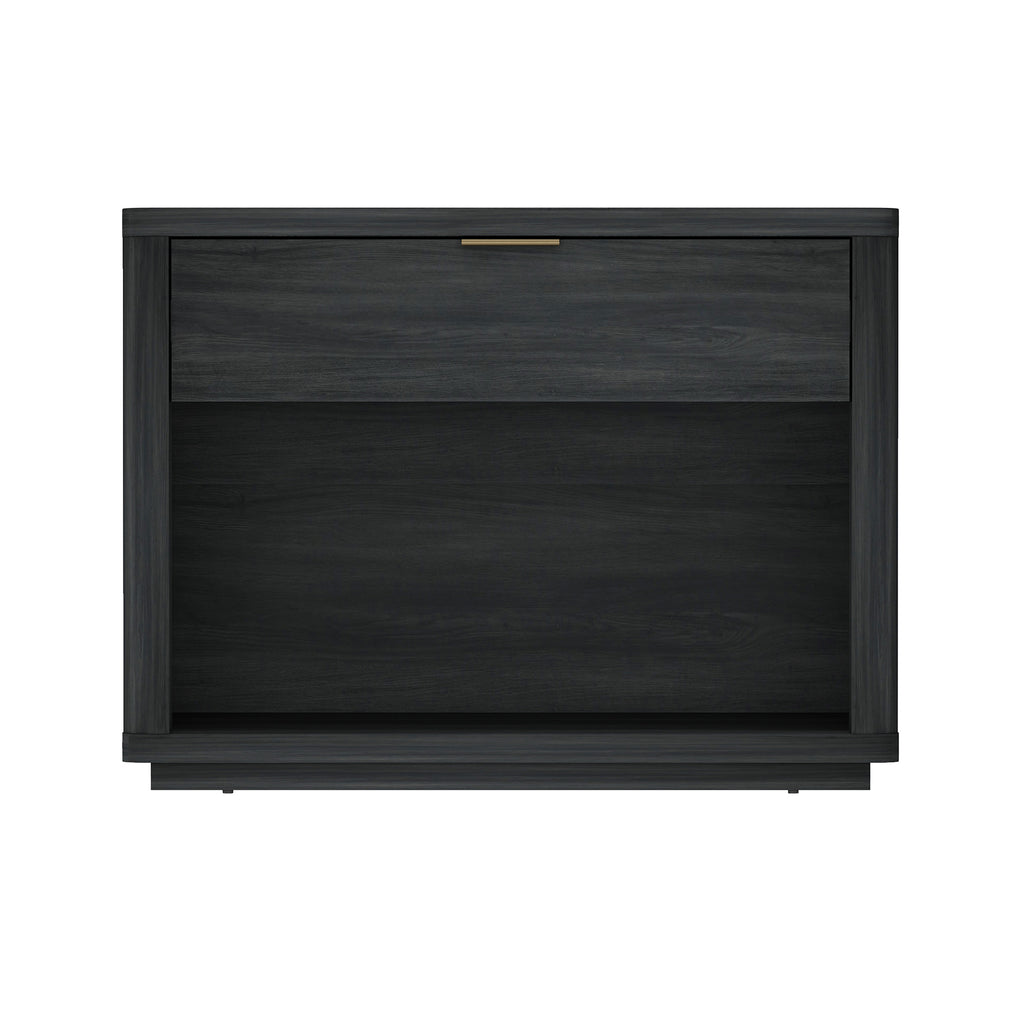 Evelyn 32' Nightstand in Charcoal Gray (1-Drawer)