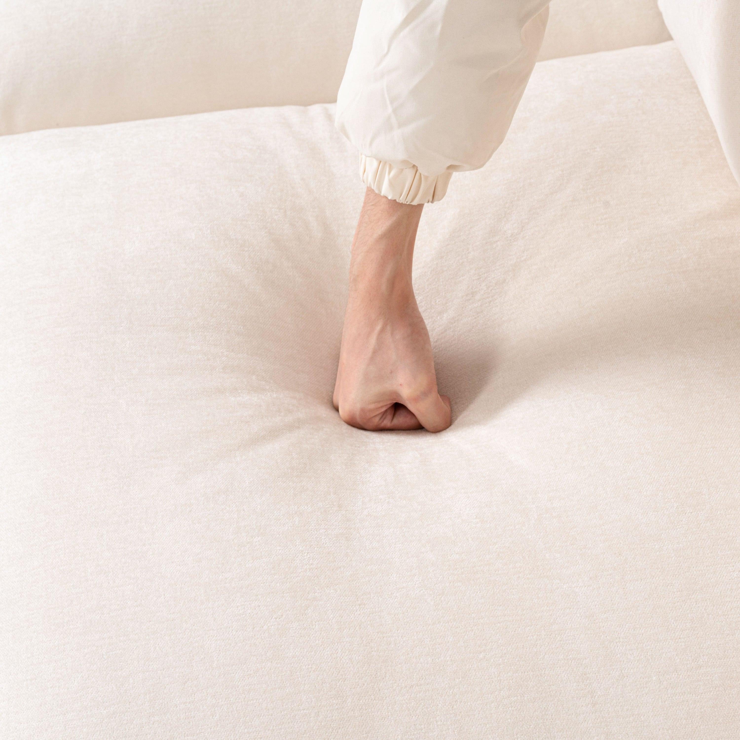 Modern Modular Sectional Sofa with Ottoman - 4-Seater.