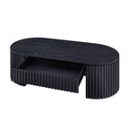 51.18'' Oval Coffee Table with Drawer for Modern Living Room.