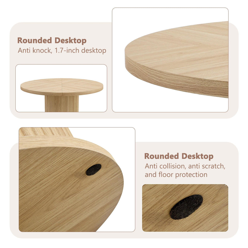 Black Woven Dining Chairs Set with Roman Column Table.