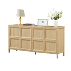 67'' Oak Sideboard Storage Cabinet with Tip-On Opening.